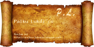 Palku Lukács névjegykártya
